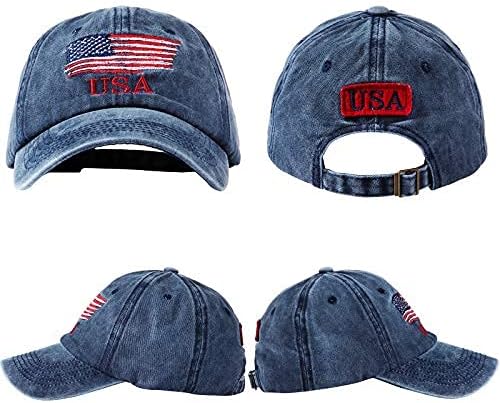 Geyoga 4 peças EUA bandeira chapéu de bandeira americana boné de beisebol dos EUA