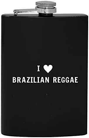 I Heart Love Brasilian Reggae - 8 onças de quadril bebendo balão de álcool