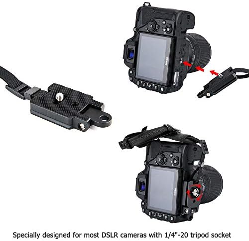 JJC Deluxe Câmera de aderência à mão para Canon EOS 6D Mark II 5d Mark IV III 7d 2000d 90d 80d Rebeld T8i T7i T6i T7 T6 PowerShot SX70 Nikon D750 D780 D850 D500 D7500 D7200 D5600 D3500 COLOPIX