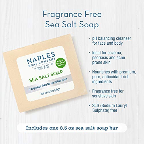 Naples Soap Company Ph Balanceamento de sabão de sal marinho - esfolia e hidrata naturalmente - sem ingredientes