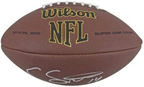 Broncos Courtland Sutton assinou Wilson Super Grip NFL Football Bas ou JSA - bolas de futebol