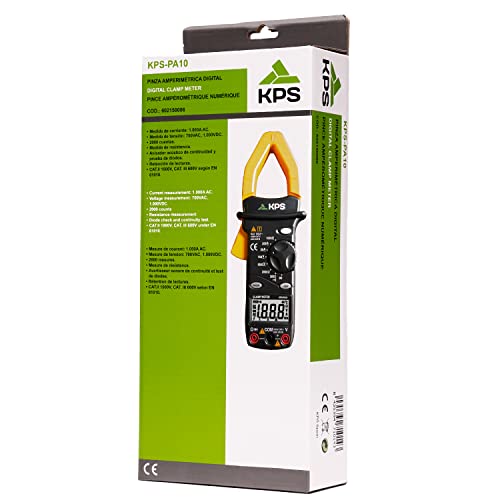 KPS-PA10 Medidor de braçadeira digital, tensão DC/AC, corrente CA e resistência