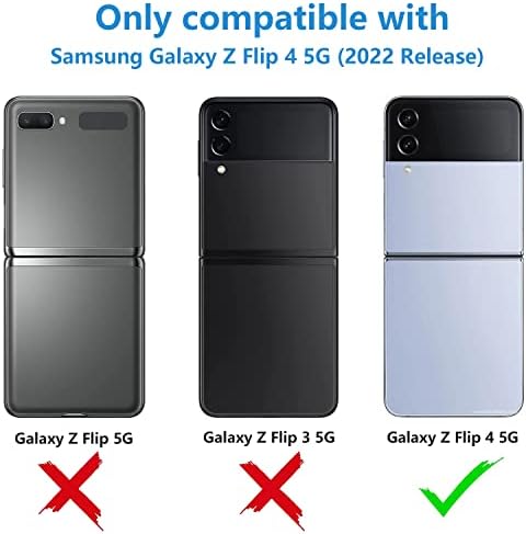 FQTBCeari para Samsung Galaxy Z Flip 4 Case, Slim Fit PC Hard Hard Shook Provó anti -arranhão estojo de proteção