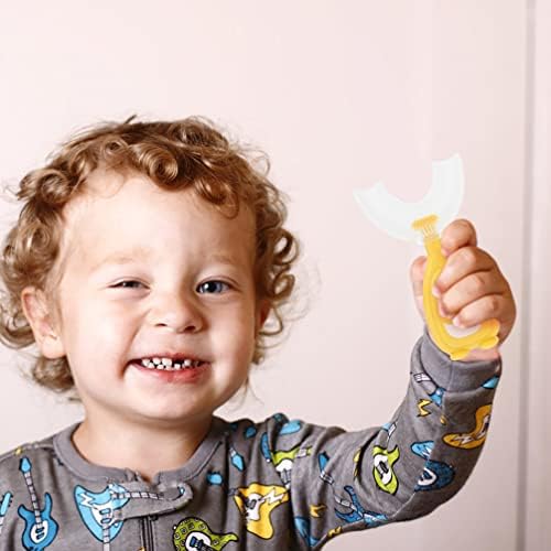 Escovas de dentes de silicone para crianças U Forma: 2pcs Ushagem de dentes em forma de U com escova