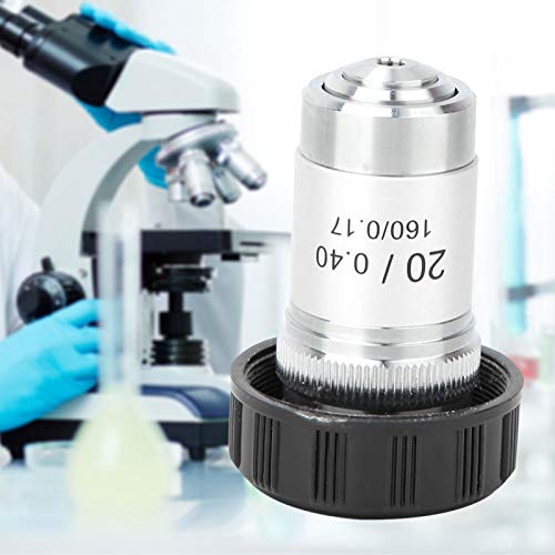 Lente de objeto de microscópio, lente de objetiva ajustável compacta todo aço para microscópios biológicos