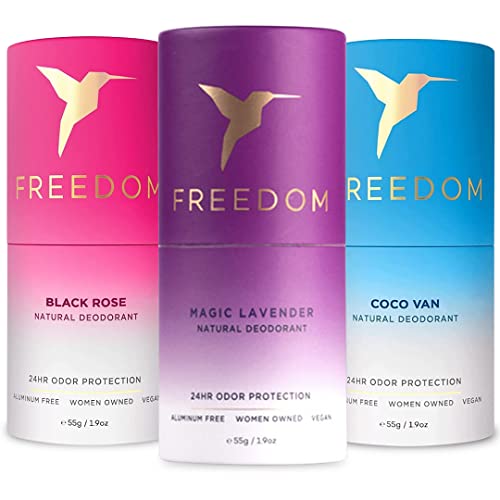 Liberdade - desodorante natural, de desodorante natural para mulheres e homens para pele sensível,