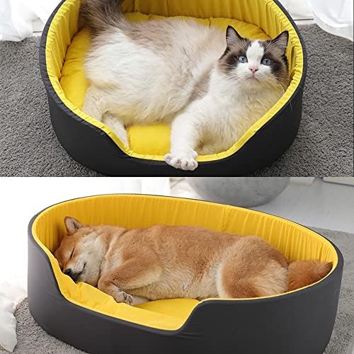 Timexing Bed de animais de estimação para gatos ou cães de 13 a 46 libras, lavável, travesseiro de dupla face macio