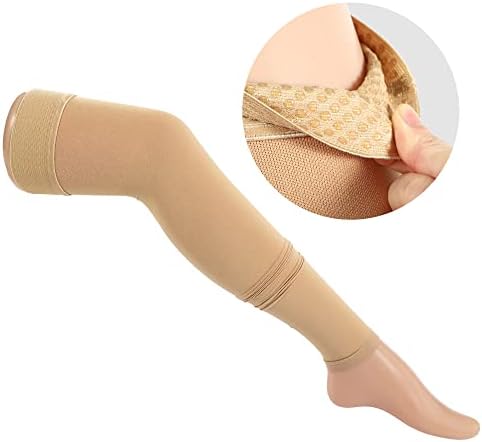Vocoste 1 par coxa meias altas mangas de compressão com elástico para mulheres homens