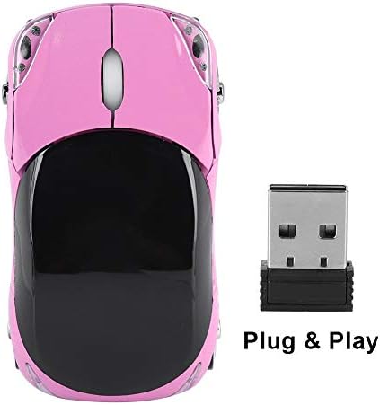 Mouse sem fio Ashata, 2.4g de carro esportivo em forma de rato bluetooth mouse óptico com receptor USB, mouse