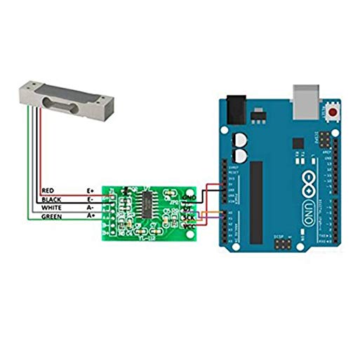 Sensores de pesagem de HX711 2 kg de escala eletrônica portátil Módulo de quebra de conversor ADC +sensor de pressão de peso de liga de alumínio