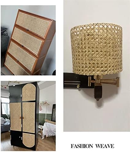 SHENQMI RATAN CANENING MATERIAL DO ROLO DE MATERIAL DO ROLO, Para projetos de decoração de móveis de câncer DIY: cadeira, armário, teto e porta)