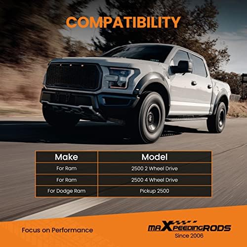 Maxpeedingrods Kit de bolsa de suspensão de ar 5000 libras para Dodge Ram 2500 2014-2022 2WD 4WD Air Ride nivelamento