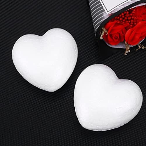 Tehaux Craft Foam Heart Ball 20pcs em forma de coração Poliestireno Coração para Modelagem de Artesanato DIY Decorações de Flores de Formação Decorações de Casamento 50mm