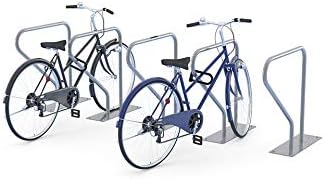 Estacionamento de bicicleta premium - base moída BK4001U, Grafite Gray Galvanized Steel e Design Europeu com