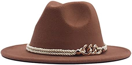 Chapéus de feltro para mulheres Western moda Ajustável Chapéus de pescadores de caminhão Chapéu elegante