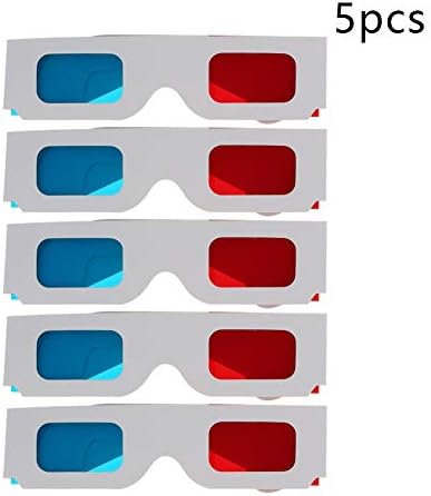 OTHMRO 5PCS DURÍVEL 3D Estilo de estilo 3d Visualizando óculos de jogo 3D Vicos de jogo de jogo vermelho-azul 3D