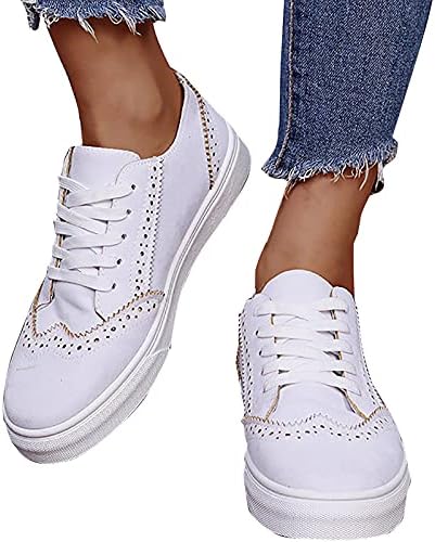 Sapatos de lona de plataforma para mulheres mais tamanhos de sapatos nus confortáveis ​​sapatos de sola macia amarrar tênis planos respiráveis