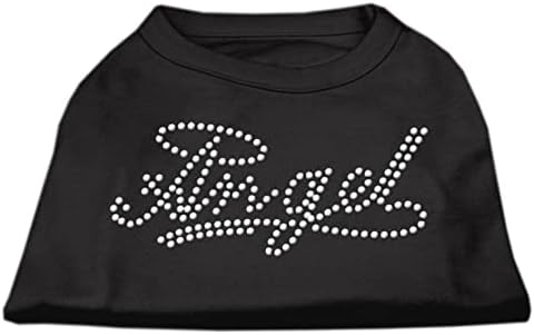 Mirage Pet Products Angel Rhinestud Print Shirt for Pets, X-Small, Black