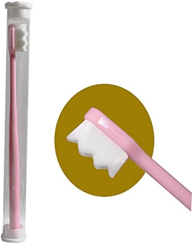 4pcs escova de dentes macia escova de dentes de cerdas macias com tubos para adultos Manual de dentes de dentes proteger Gomas de dentes sensíveis limpos adequados para mulheres grávidas idosas Casal Casal (Branco/Preto/Verde/Rosa）