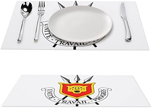 Burundi National emblema emblema de jantar plástico tape 17,7 x 11,8 PVC Pad Pad Tampa de protetor retângulo