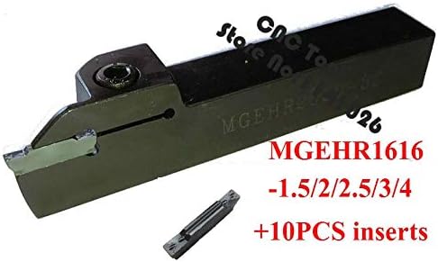 FINCOS 1PCS MGEHR1616-1.5/MGEHR1616-2/MGEHR1616-2.5/MGEHR1616-3/MGEHR1616-4 +10PCS insere haste de ferramentas