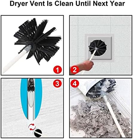 LIYUN CHIMNEY KIT SWEEN KIT CHIMNEY Hastes de escova de limpeza Kit de ferramentas de limpeza de