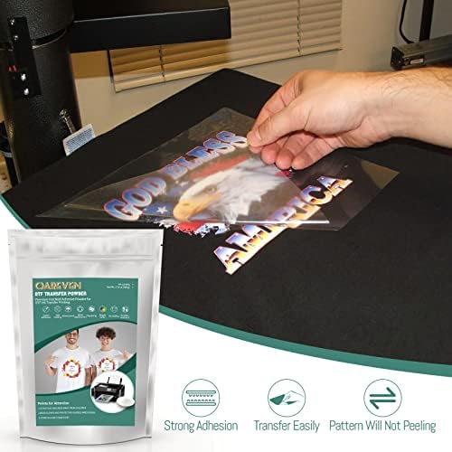 Qareven 20 folhas A4 Premium DTF Transfer Film-1000g/35,2 oz Digital Powder DTF para impressão direta para o filmão em camisetas