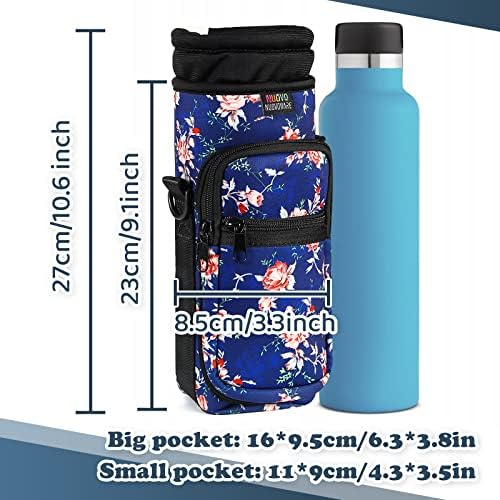 Bolsa de portador de garrafas de água de nuovoware, porta -bolsa de garrafas, alça de ombro ajustável 2 bolso
