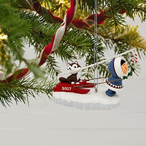 Hallmark Keetake 2017 Frosty Friends Dog Sled Christmas Ornament