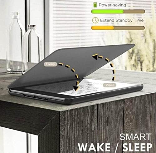 Caixa Slimshell para 6 Kindle - Flores amarelas florescentes Imprima a capa de proteção leve com sono/despertar