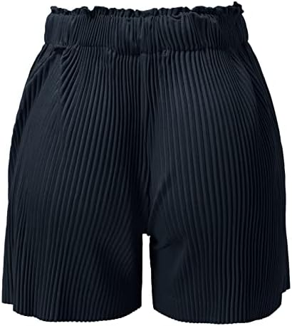Shorts para mulheres de verão casual salão de cintura alta