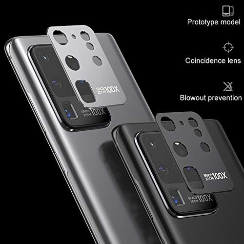 2 pacote para Samsung S20 Ultra Câmera Lente Caso Liga de Caso Galaxy S20 Ultra 5G Lente de tela Protetor Protetor Lente de proteção Tampa de proteção Instalação fácil [não afeta o flash]