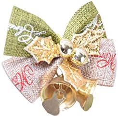 Treça de borboleta de árvore de Natal com decoração de sino de ferro mini de natal com sino guirlanda