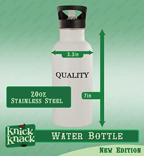 Presentes de Knick Knack tem temperamento? - 20 onças de aço inoxidável garrafa de água, prata