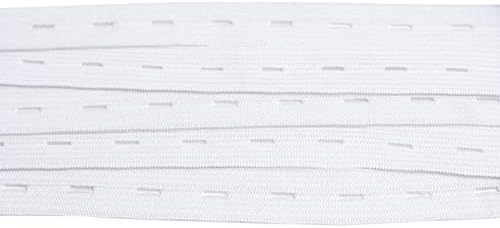 Banda de elástico branca de 0,7 polegadas x 5 jardas com Butrothole - Banda de Elasticidade Resistente ao