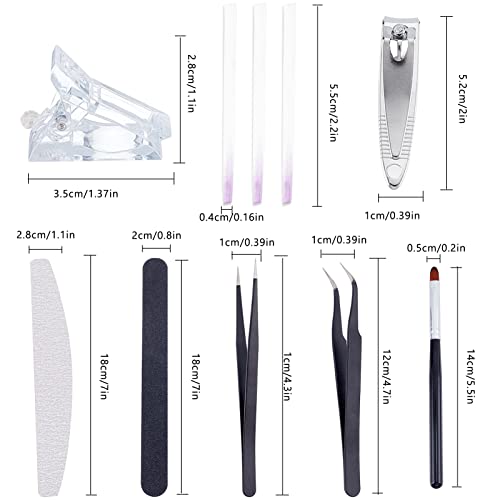 Kit de extensão de unhas de fibra de vidro fibra de vidro fibragem, fibras de extensão de unhas mágicas Reparo