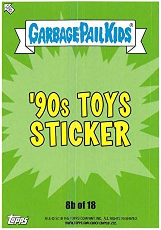 2019 Topps Garbage Bail Kids Nós odiamos os adesivos dos brinquedos dos anos 90 B #8 Slidin 'Sal Peelable Collectible Trading Sticker Card