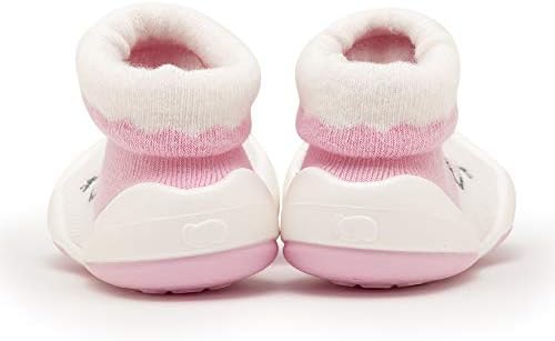 Komuello Girls Baby e Sapatos de caminhada de criança, sapatos respiráveis, laváveis, sem escorregamento
