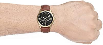 Relógio de couro marrom cronógrafo Flynn