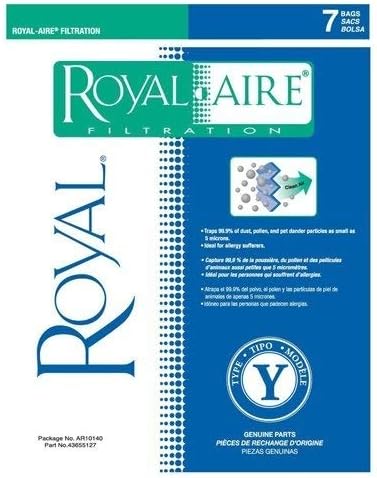 Royal Y Sacos de vácuo Royal-Aire Y Sacos