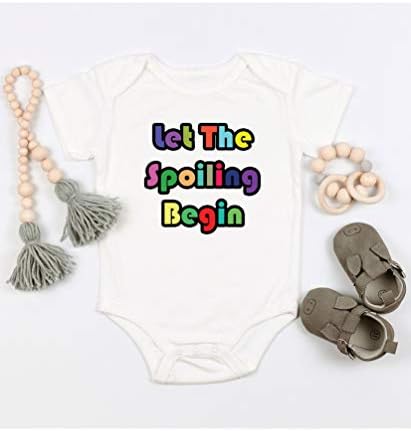 TriplebDesigns Deixe o estrago começar fofo engraçado bebê de uma peça de traje recém -nascido