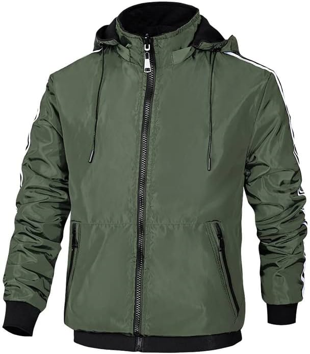 Jaqueta de bombardeiro masculino de jinfuhao masculina para homens reversíveis quebra -vento quentes jaquetas