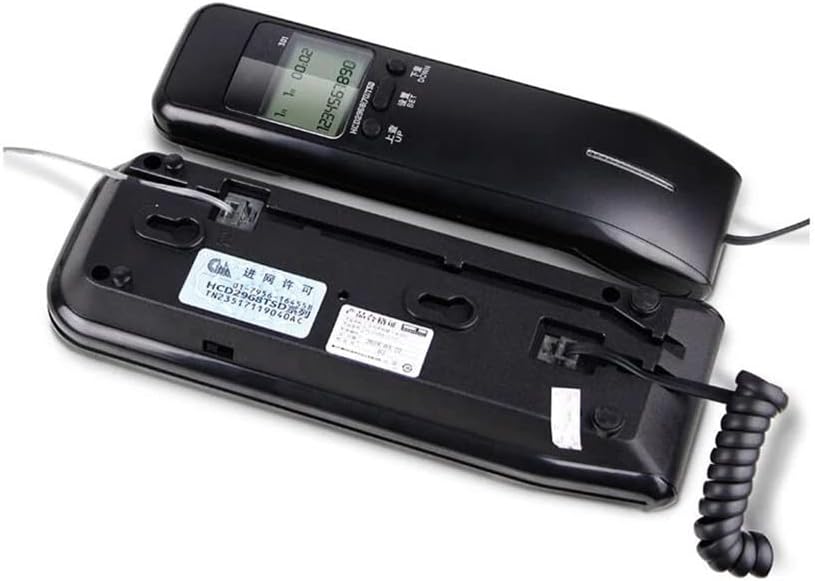 Telefone com fio KXDFDC com tela LCD dupla, identificação de chamadas, sistemas duplos, telefone de parede da
