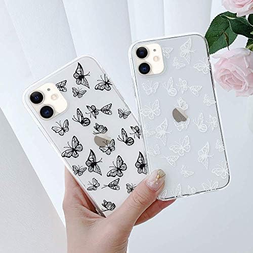 LCHULLE Butterfly Case Compatível com iPhone 12/iPhone 12 Pro Case Fashion Fashion Cute Hollow Butterfly
