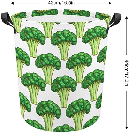 Brócolis verde cestas de tecido redondo de lona de lavander
