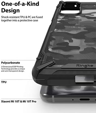 Ringke Fusion -X Compatível com o caso Xiaomi Mi 10T Pro 5G, compatível com Mi 10t 5g Case Hovery