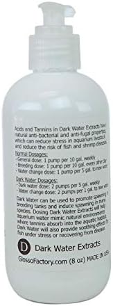 Glosno Factory Dark Water Extracts 8oz Bomba Botty para aquários de água doce
