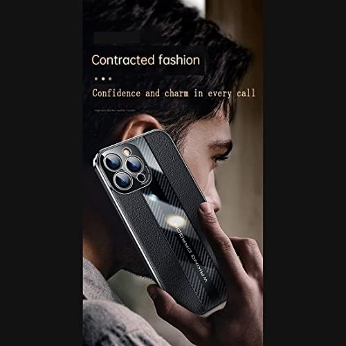 Lonuo Telefone Capa de couro + estojo de fibra de carbono projetado compatível com Huawei Honor