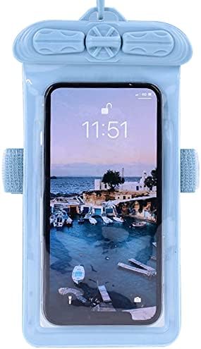 Caixa de telefone Vaxson, compatível com LG BELLO II Bolsa à prova d'água [Filme não protetor de tela] Blue