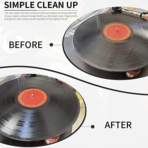 Anti-estático 200ml Audiophile LP Vinyl Record Cleaning Kit Kit de veludo Brush, líquido de limpeza xl,